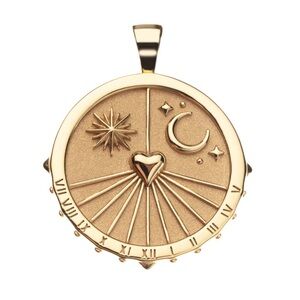Jane Win FOREVER Sundial Coin Pendant